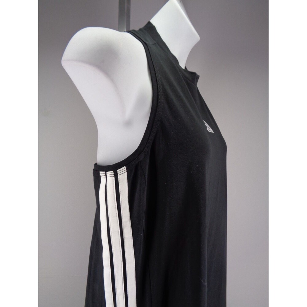 Adidas Black Racerback 3 Stripe Essential Dress Size XL New - Picture 11 of 14